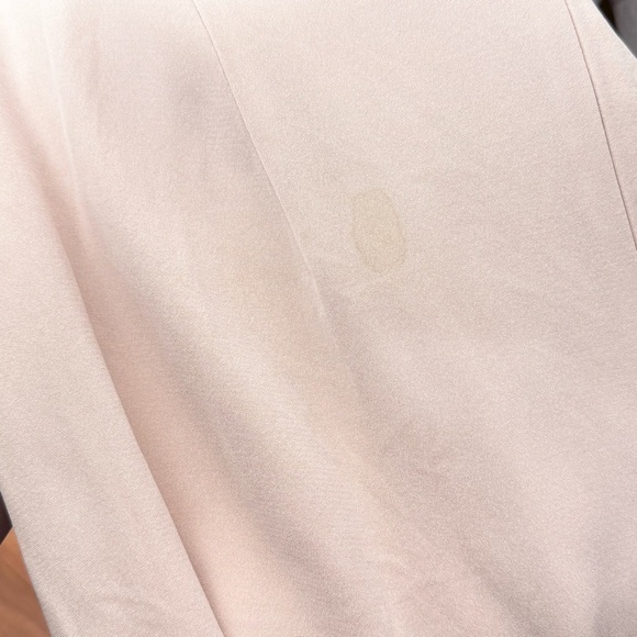 ALEXANDER MCQUEEN Blush Silk Crepe Draped Cowl Neck Short Sleeve Sheath Dress 10 - Picture 8 of 9